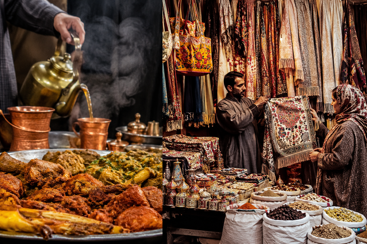 Kashmir local food and shopping
